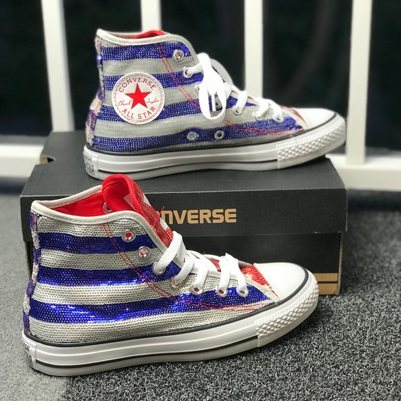 NWT Converse Ctas HI Silver/Elect W AUTHENTIC - Picture 2 of 8